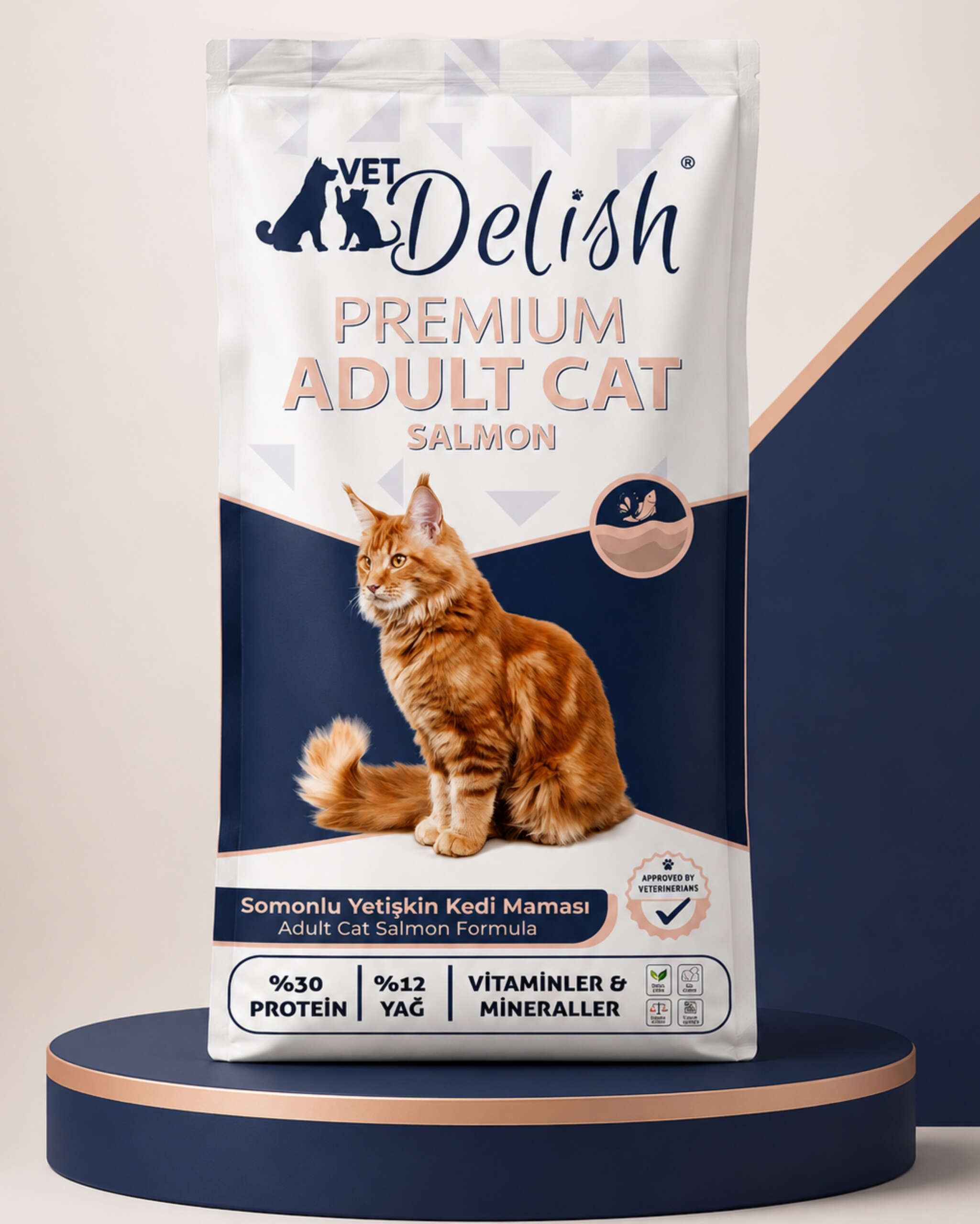 VetDelish | Evcil Hayvan Sağlığı, Beslenmesi ve Bakımı VetDelish Adult Cat Salmon